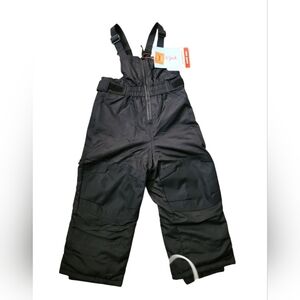 Cat & Jack Black Kids Overalls Snow Bibs Size 2t Black Nwt